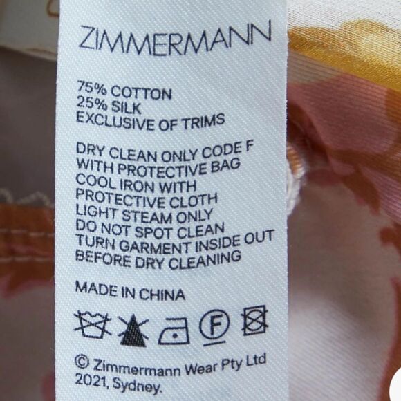 Zimmermann post card colored button blouse - Picture 4 of 8